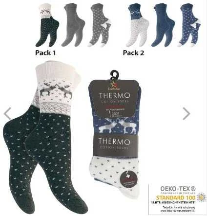 Frotinės termo kojinės moterims Footstar Thermo 68305, 3 poros, pilkos
