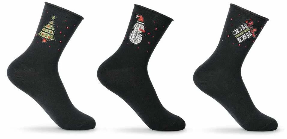 Kalėdinės kojinės su papuošimais moterims be Snazzy SK-59, varpelis