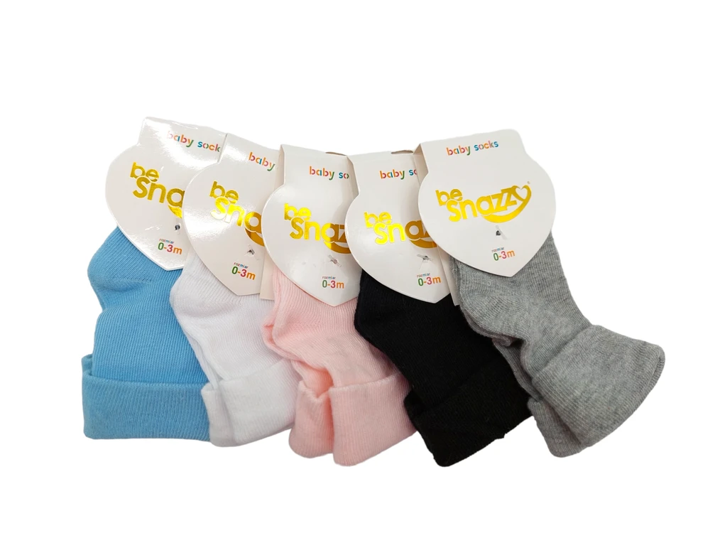 Kojinės kūdikiams be Snazzy Baby Socks SK-15 (baltos)