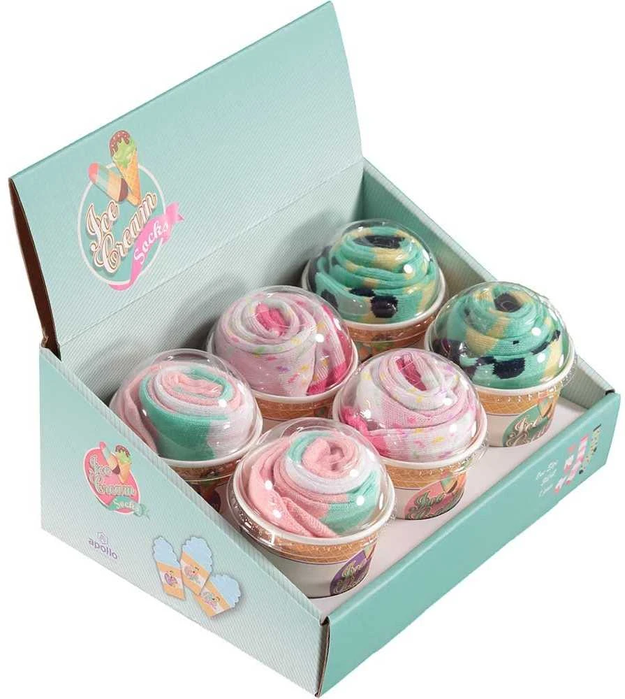 Kojinės moterims ledų puodelyje Ice cream socks 2, 36-41