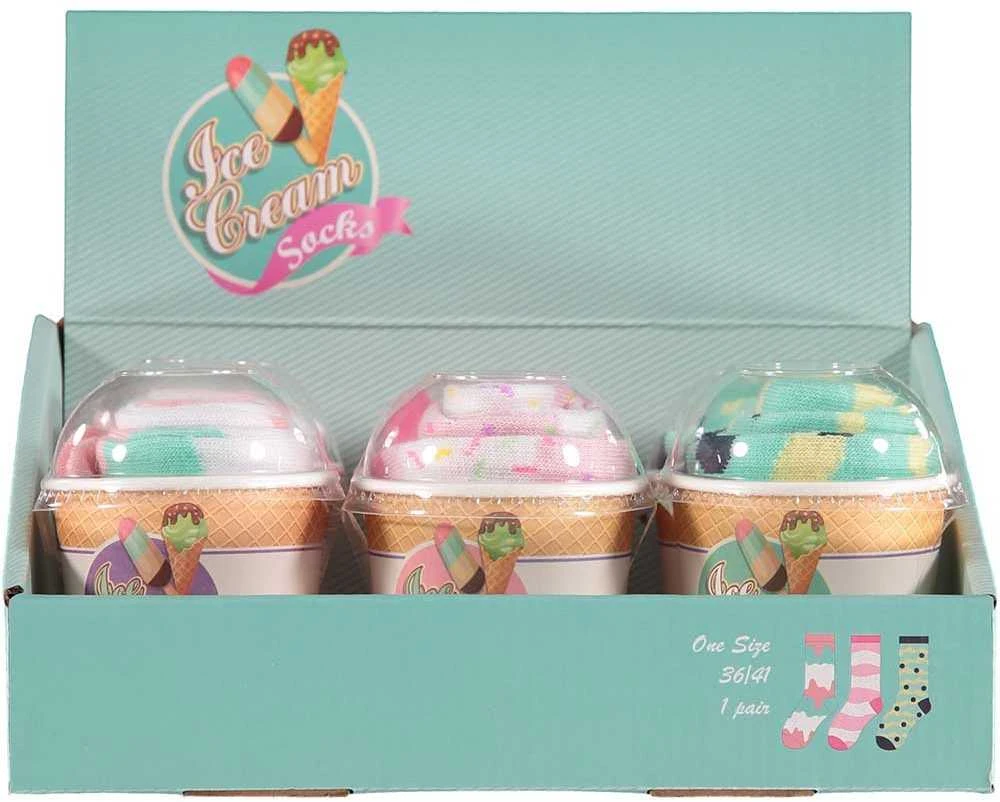 Kojinės moterims ledų puodelyje Ice cream socks 2, 36-41