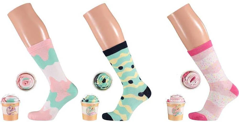 Kojinės moterims ledų puodelyje Ice cream socks 2, 36-41