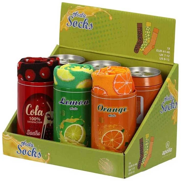 Kojinės skardinėje Apollo soda Socks, Lemon