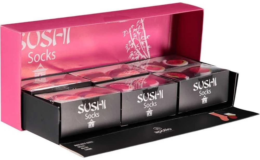 Kojinės vyrams dovanų dėžutėje Sushi socks, Lašiša