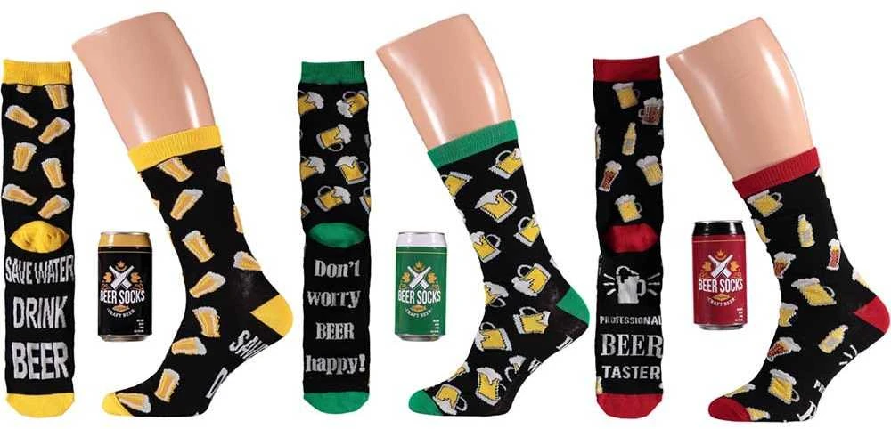 Kojinės vyrams skardinėje Beer socks, 6 vnt, 42-47