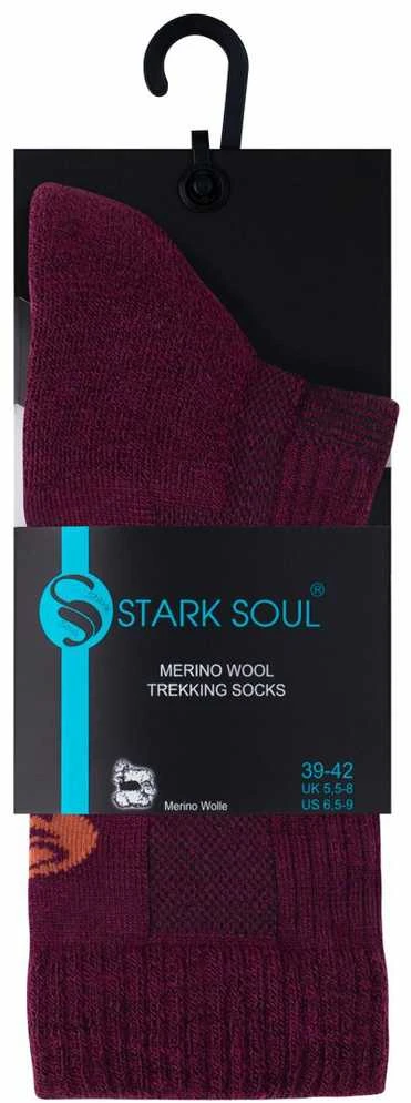 Merino vilnos žygio kojinės Stark Soul 2153, bordo