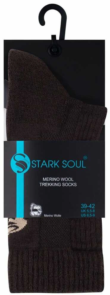 Merino vilnos žygio kojinės Stark Soul 2153, rudos