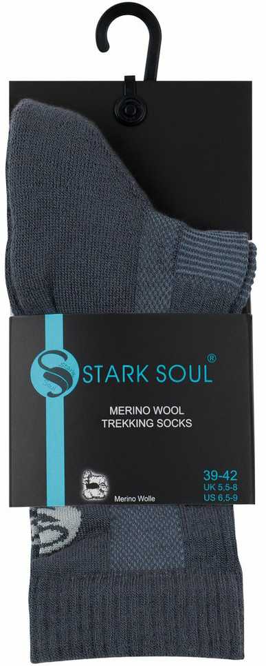 Merino vilnos žygio kojinės Stark Soul 2153, pilkos