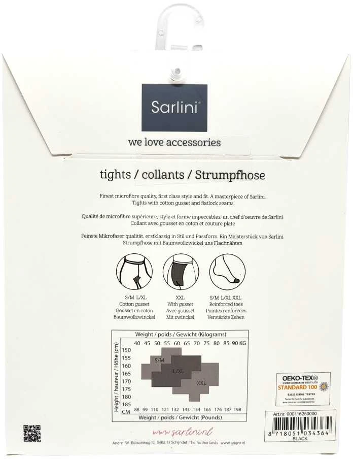 Pėdkelnės moterims Sarlini microfibra 60 den., juodos