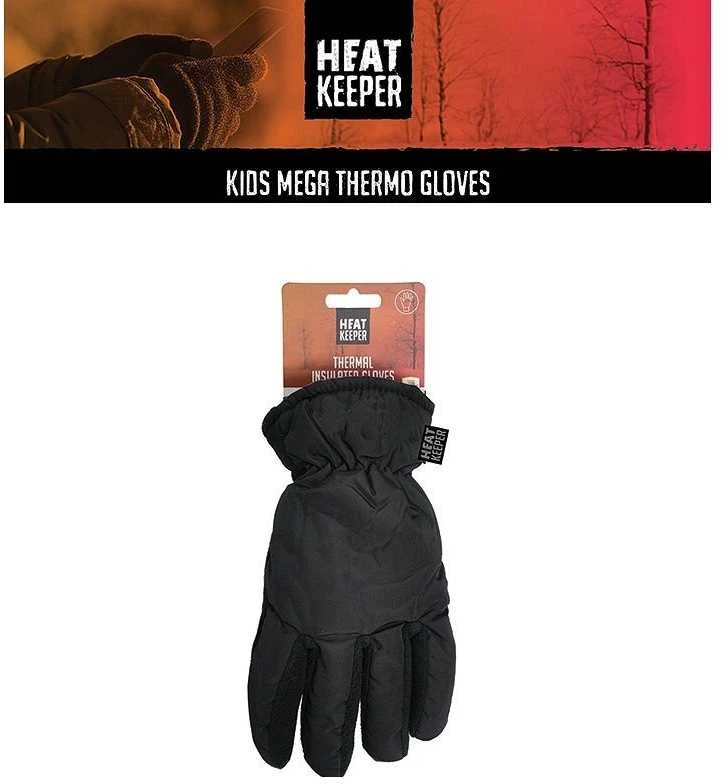 Pirštinės vaikams MEGA Thermal pirštinės Heat Keeper, juodos