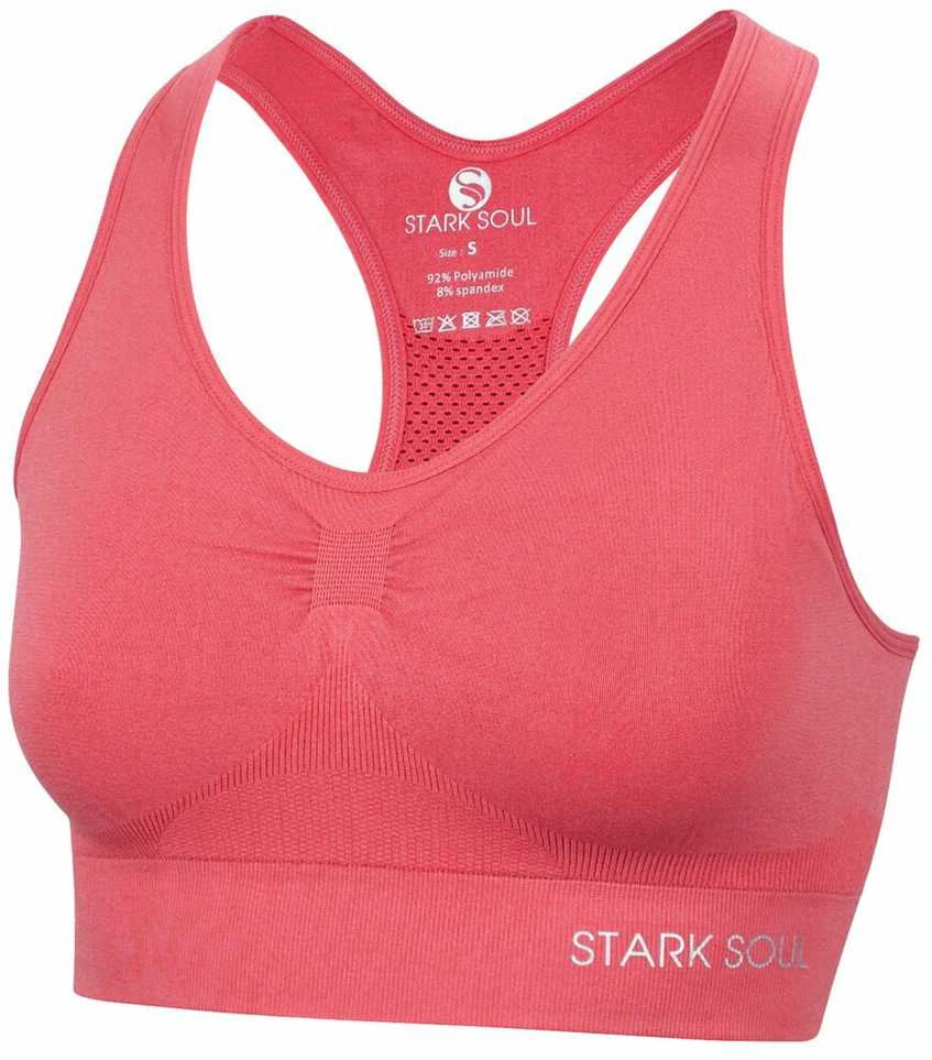 Sportinė liemenėlė moterims Stark Soul® seamless microfiber sport bustier 5119, rausva
