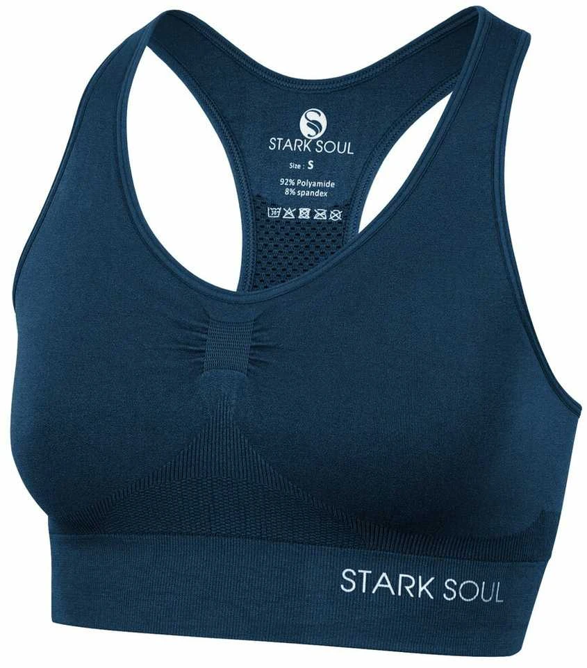 Sportinė liemenėlė moterims Stark Soul® seamless microfiber sport bustier 5119, mėlyna