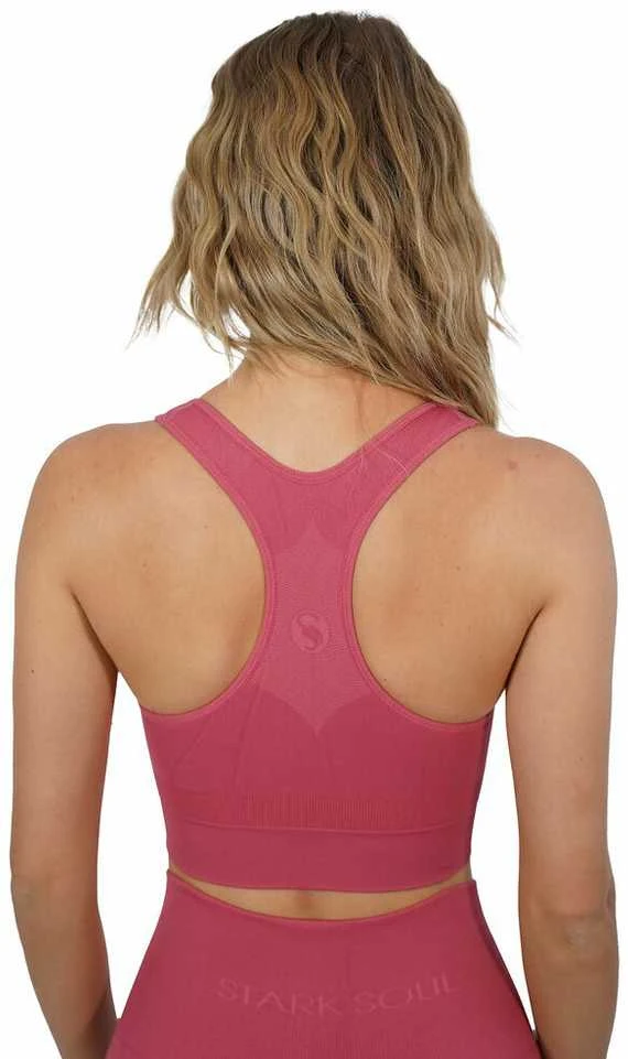 Sportinė liemenėlė moterims Stark Soul® seamless microfiber sport bustier 5119, rausva