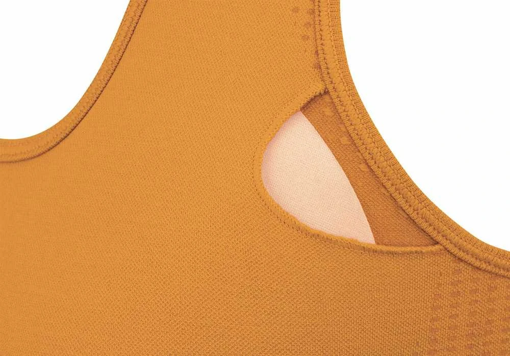 Sportinė liemenėlė moterims STARK SOUL seamless microfiber sport bustier su pakietinimu 5130, oranžinė