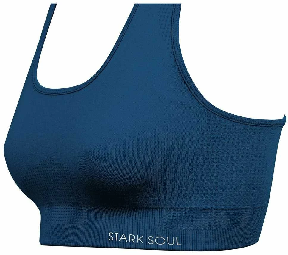 Sportinė liemenėlė moterims STARK SOUL seamless microfiber sport bustier su pakietinimu 5130, mėlyna