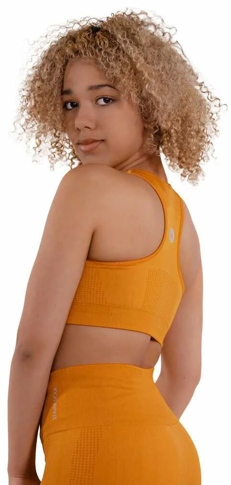 Sportinė liemenėlė moterims STARK SOUL seamless microfiber sport bustier su pakietinimu 5130, oranžinė