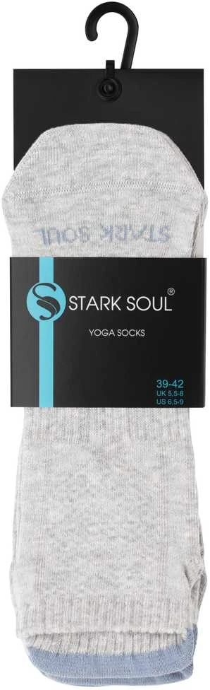 Sportinės kojinės moterims su neslystančiu padu Stark Soul 4137, pilkos, 3 vnt.