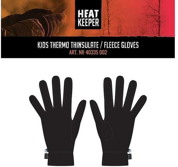 Termo pirštinės vaikams Thermal insulated pirštinės, Heat Keeper, juodos