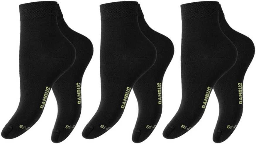Trumpos bambukinės kojinės vyrams Footstar 79515, juodos 3 poros