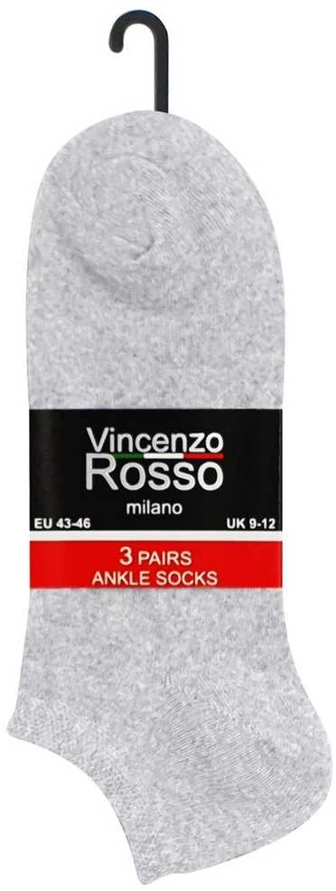 Trumpos kojinės vyrams Vincenzo Rosso, pilkos, 18 porų