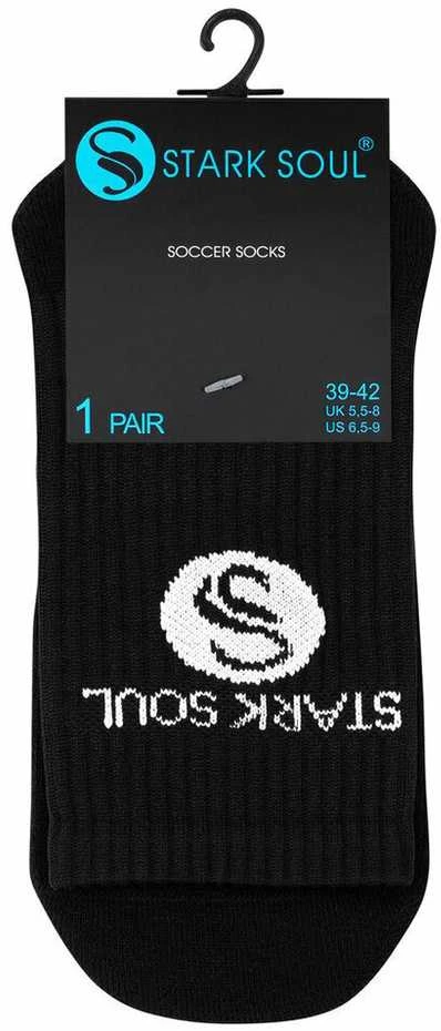 Unisex kojinės su ABS padais futbolui Stark Soul 2181, juodos ir baltos