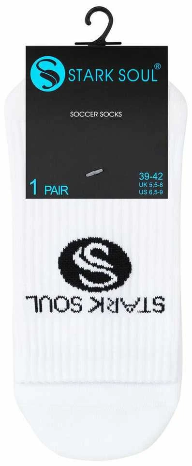 Unisex kojinės su ABS padais futbolui Stark Soul 2181, juodos ir baltos