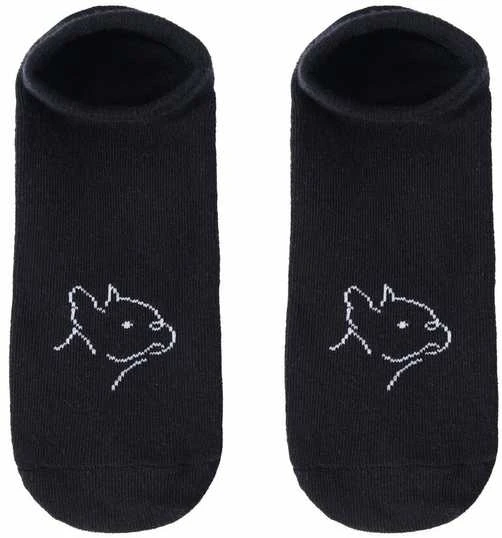 Unisex labai trumpos kojinės be Snazzy ST-05, šuniukai, 5 vnt. juodos