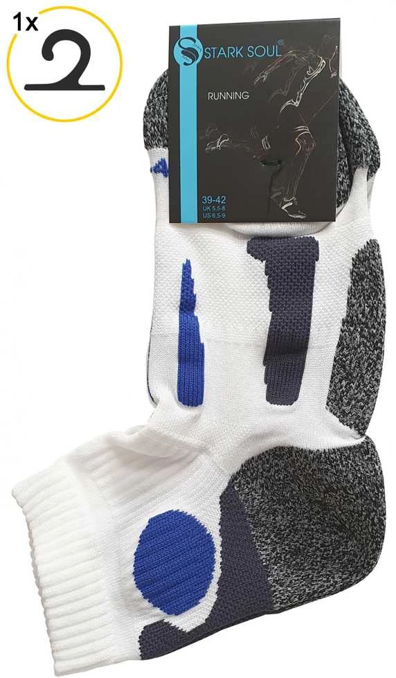 Blue Unisex sportinės kojinės bėgimui Stark Soul 2074 baltas-mėlynas