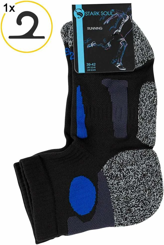 Blue Unisex sportinės kojinės bėgimui Stark Soul 2074 juodas-mėlynas