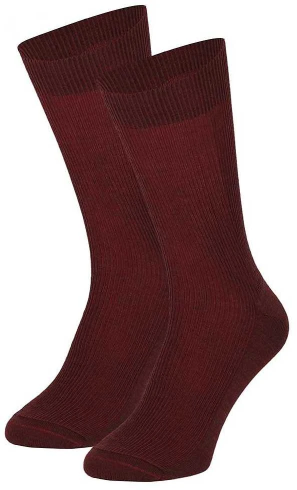 Vilnonės klasikinės kojinės vyrams Angro XXL, bordo