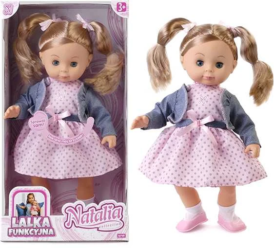 Lalka 168093 ARTYK NATALIJA lėlė kalba lenkiškai 39 cm tamsiai mėlyna striuke