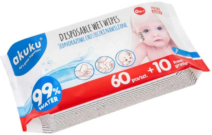 AKUKU drėgnos servetėlės, 70 vnt., A0031