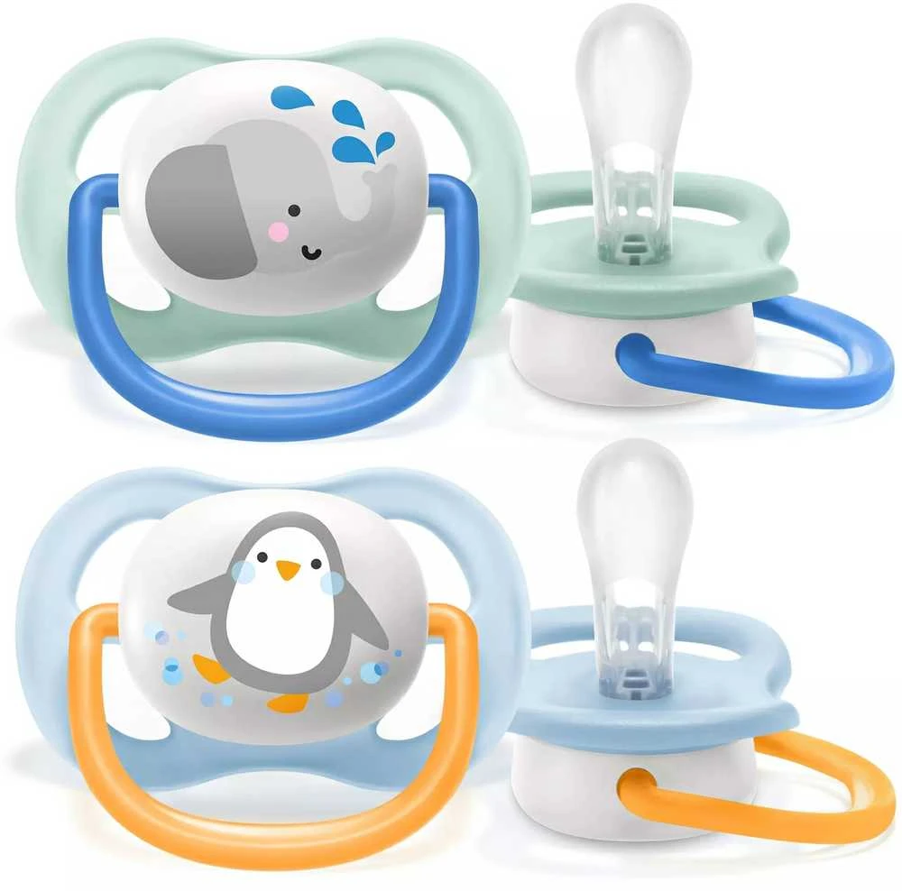 Philips AVENT 0-6 mėn. silikoninis čiulptukas ULTRA AIR B, 2 vnt., SCF080/05