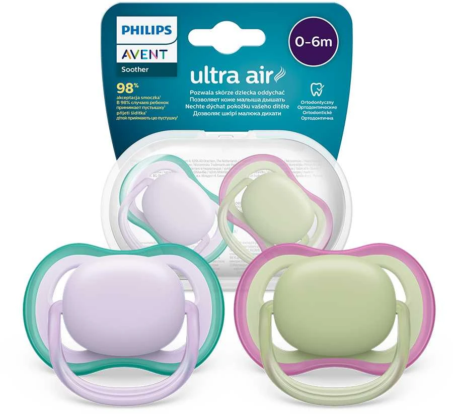 Philips AVENT SCF085/24 Ultra Air žindukas 0-6m violetinė/žalia