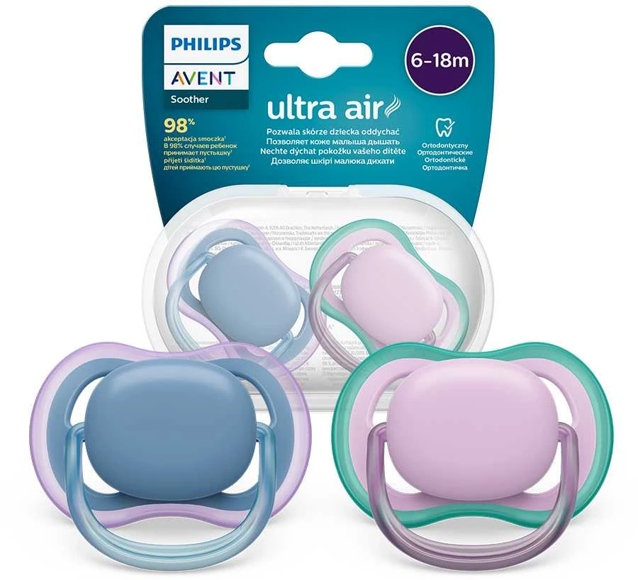 Philips AVENT SCF085/34 Ultra Air čiulptukas 6-18m tamsiai mėlynas/violetinis