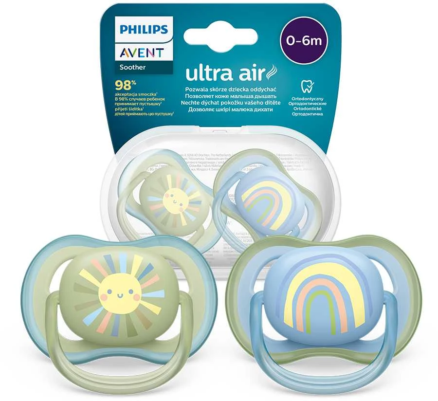Philips AVENT SCF085/58 Ultra Air čiulptukas 0-6m saulės/vaivorykštės berniukas