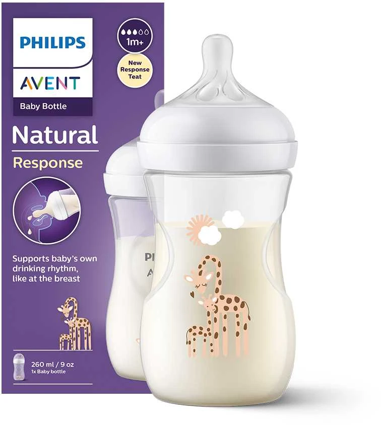 Philips AVENT SCY903/66 Buteliukas Responsive Natūralus dekoras 260 ml