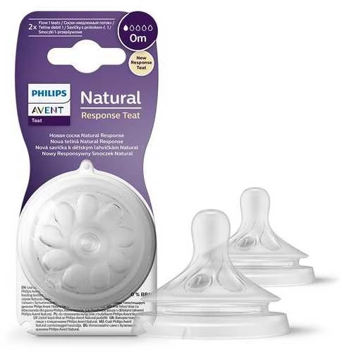 Žindukai Philips Avent Natural Response SCY961/02, 0 mėn+, 2 vnt.