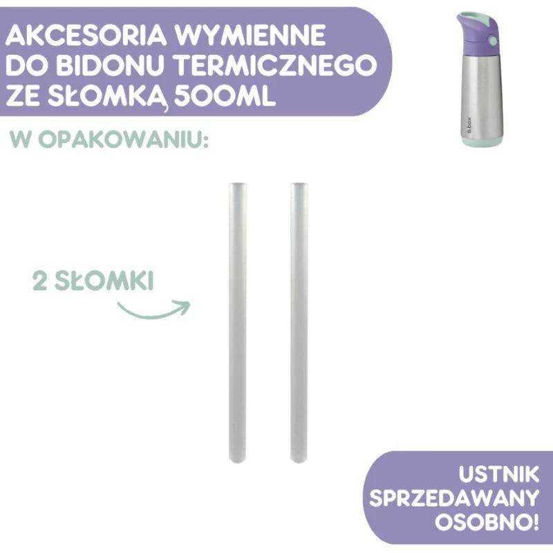 B.BOX BB00357SET Terminio vandens butelių šiaudelių rinkinys 500 ml, 2 vnt.