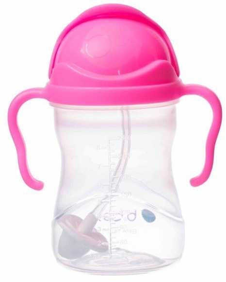 B.BOX BB00511 Vandens butelis su šiaudeliu 240 ml rausvų granatų