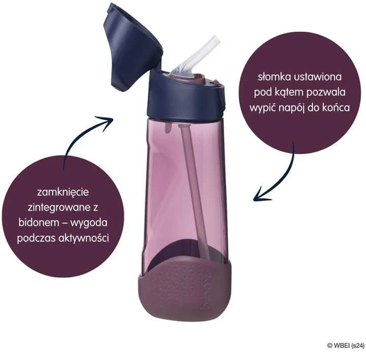 B.BOX BB00916 Tritan vandens butelis su šiaudeliu 600 ml Haris Poteris