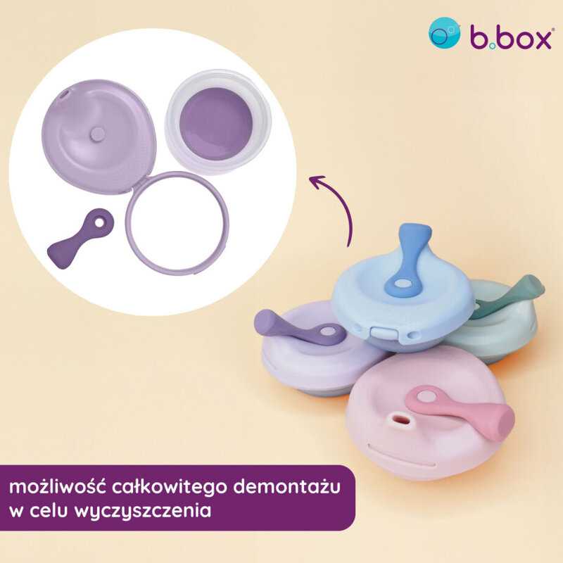 b.box - Silikoninis dubuo su dangteliu | violetinės spalvos