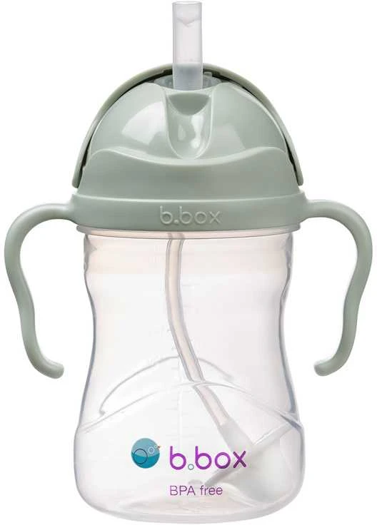 B.BOX BB200210 Vandens butelis su šiaudeliu 240 ml šalavijų