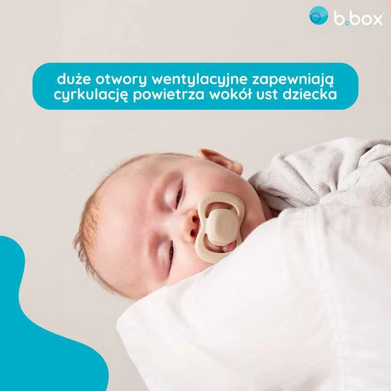 B.BOX BB300345 čiulptukas naujagimiui ir kūdikiui 2 vnt simetriškas silikonas 0-6m rožinis/latte