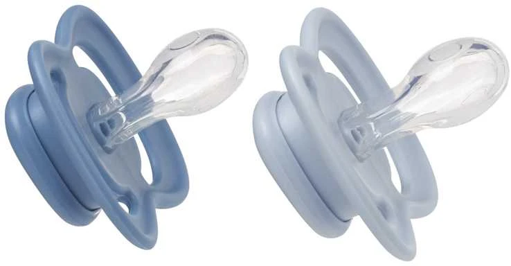 B.BOX BB300408 Čiulptukas kūdikiams 2 vnt simetriškas silikonas 6m+ mėlynas/mėlynas