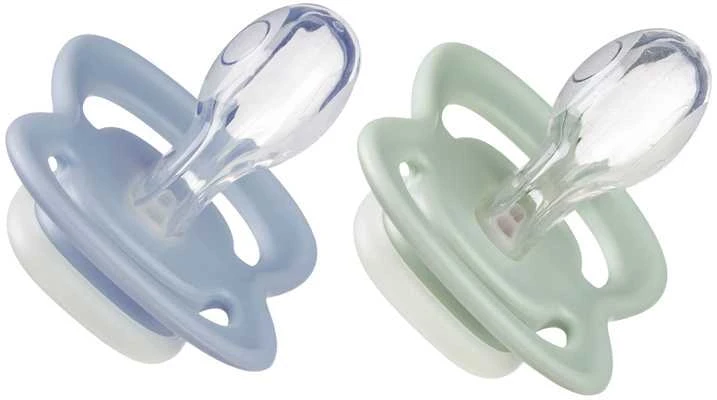 B.BOX BB300708 Simetriškas silikoninis čiulptukas 0-6m 2 vnt švyti tamsiai mėlyna/šalavijas