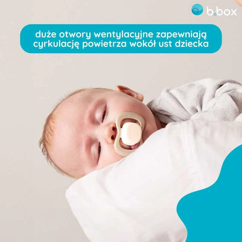 B.BOX BB300711 Simetriškas silikoninis čiulptukas 0-6m 2 vnt švyti tamsiai rožine/latte