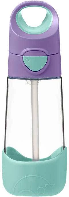 B.BOX BB500303 Tritan buteliukas su šiaudeliu 450 ml Lilac Pop