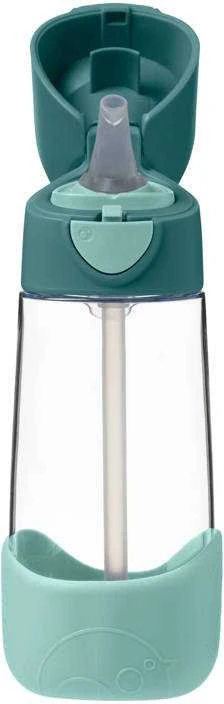 B.BOX BB500307 Tritan buteliukas su šiaudeliais 450 ml Emerald Forest