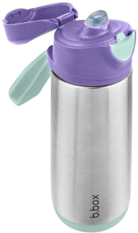 B.BOX BB500903 terminis buteliukas su sportiniu kandikliu 500 ml Lilac Pop